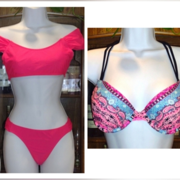 Apollo Swim Other - Neon Pink Swim Suit Bikini Set